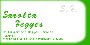 sarolta hegyes business card